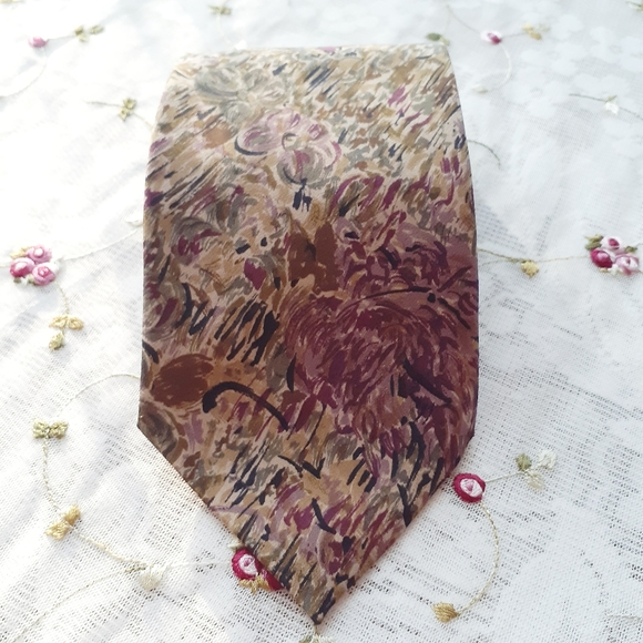 VTG Michael & Boris 100% Silk Tie Watercolor Italy - Picture 6 of 8